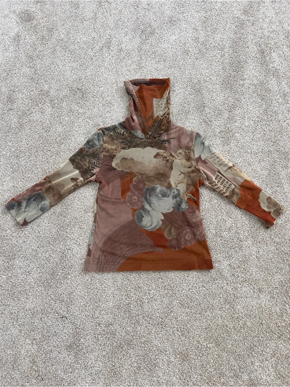 Vintage gianni lo giudice Mesh Mock Neck Top